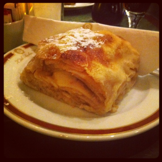 I had to try the apple strudel this time!! 
