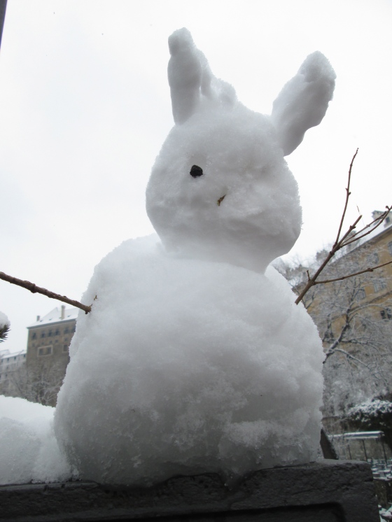 The Easter Snow Bunny! 