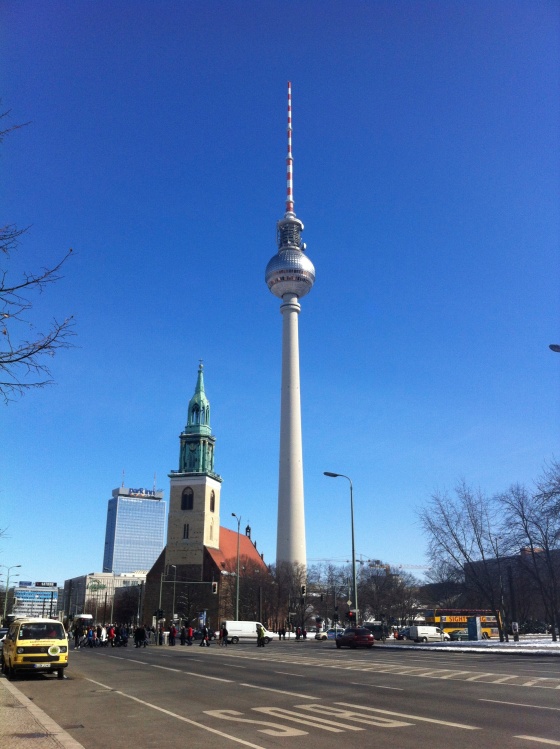 The famous TV tower in Berlin 
